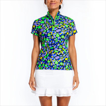 Nwt Ladies Tzu Tzu Sport Rolling Rocks Lucy Cap Sleeve Golf Shirt - Xl - £55.35 GBP