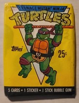 1989 Topps Teenage Mutant Ninja Turtles Sealed (Donatello) Wax PACK, 5 Cards - £7.71 GBP