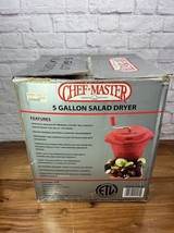 Chef Master 5 Gallon Plastic Salad Spinner Dryer w/Brake &amp; Drain - $875.16 MXN