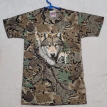 Kids Camo T Shirt Sz M Medium Short Sleeve Camouflage Wolf - $11.87