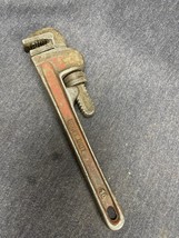 Vintage Germany DBGM  Pipe Wrench 10 - Plumbers Wrench Red Handle Heavy ... - $5.93