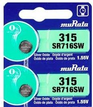 Murata 315 SR716SW Battery 1.55V Silver Oxide Watch Button Cell - Replaces Sony  - £2.67 GBP