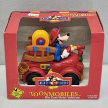 Goofy Disney Metal Vehicle Firetruck Mickey Mouse Toonmobiles Vintage New - £19.06 GBP