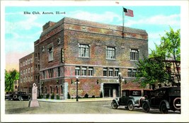 Elks Club Building Lodge Aurora Illinois IL 1920s WB Postcard  - £3.09 GBP