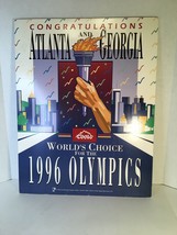 1996 Atlanta Olympics Wall Art - Coors - Congrats ATL &amp; GA Worlds Choice For The - £45.10 GBP