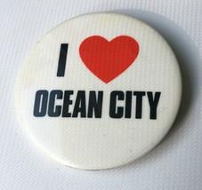 I Love Ocean City New Jersey Button Pin - £11.80 GBP