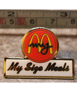 McDonalds My Size Meals Employee Collectible Pinback Pin Button - £16.93 GBP