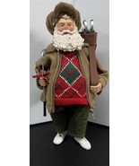 Ashland Collectible GOLFING SANTA CLAUS 10&quot; Figure Christmas Figure Golf - $32.26 CAD
