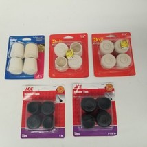 Rubber Chair Tips 1 1/8&quot; Size, 5 Packs of 4, 20 Total, Black &amp; White, NOS - £19.32 GBP