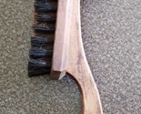 VINTAGE, 12&quot; LONG SHOE SHINE BRUSH, WOODEN HANDLE, BRUSHES ON BOTH SIDES - £17.89 GBP