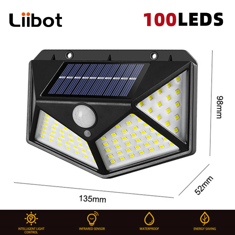 LED Solar Powered Light Outdoors PIR Motion Sensor Waterproof Wall Emergency Str - £155.49 GBP