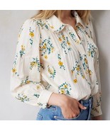 Lauren Conrad Blouse 3X Peter Pan Collar Floral Peasant Boho Shirt Sheer... - $496.38 MXN