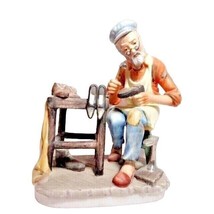 Vintage Norleans Japan Cobbler Shoe Repair Maker Shoemaker Bisque Figurine - £45.10 GBP