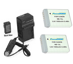 Two 2X Batteries NB-13L + Charger for Canon PowerShot G7 X, G5X, G7X MARK II 2, - $57.54