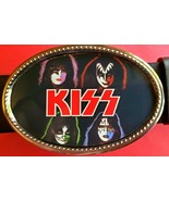 KISS Rock Band Epoxy PHOTO MUSIC BELT BUCKLE   - NEW! - €15,32 EUR