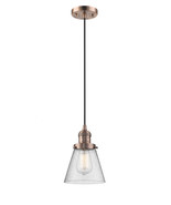 Mini Pendant Cone 6&quot; Antique Copper Franklin Restoration Seeded 201C-AC-... - $225.97 CAD