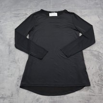 Zara Shirt Womens M Black Plain Collection Long Sleeve Casual Pullover Top - £8.66 GBP