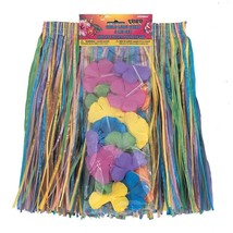2 pc Hawaiian Luau Child&#39;s Flower Lei and Grass Hula Skirt Nylon - £6.31 GBP