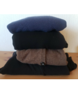 100% Cashmere &amp; Blend Crafter Cutter Lot 4pc Sweaters Neutral Black Brow... - €37,64 EUR