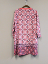 Lands End Women&#39;s Tunic Dress Cover Up  Coral &amp; Navy Blue Medium 10-12 - £19.34 GBP