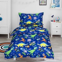 Toddler Bedding Sets For Boys Dinosaur With Dinosaur Comforter Fitted Sh... - $53.99