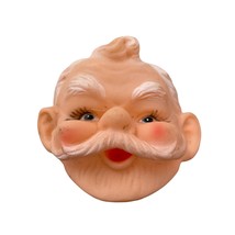 Santa Claus Rubber Face Head Vtg DIY Craft Art Doll Part Christmas 2.5” Mini - £4.56 GBP