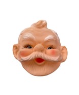 Santa Claus Rubber Face Head Vtg DIY Craft Art Doll Part Christmas 2.5” ... - £4.54 GBP