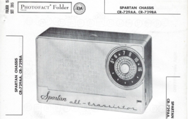 1958 SPARTAN CR-729AA Transistor RADIO Photofact SERVICE Repair MANUAL P... - £7.90 GBP