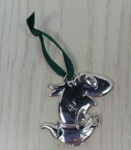 Dr Seuss Cat in the Hat movie 1 fish Christmas Tree Ornament silver tone - $4.94
