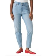 Levi&#39;s Womens Jeans Light Blue High-Rise Mom 5-Pocket Tapered Leg Stretch - $99.82 CAD