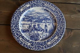 Vintage English Ironstone Blue Flow Plate 9.75 inches - £13.93 GBP
