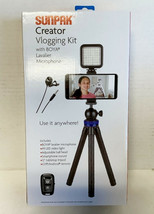 NEW Sunpak VGY-LED49LM YouTuber Creator Vlogging Kit w/BOYA Lavalier Mic... - £30.02 GBP