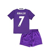 Real Madrid Kids Purple Soccer Jersey 16 / 17 RONALDO SERGIO RAMOS Youth... - $85.00