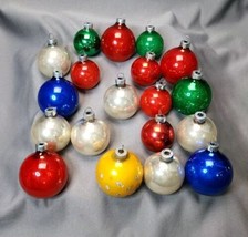 Christmas Ornaments Mercury Glass Ball Tree Ornaments Vintage Mixed Lot of 18 - £14.87 GBP