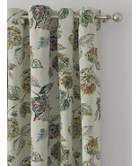 Beige Floral Linen Blackout Curtains With Grommet Header - Set of 2 Curt... - £31.53 GBP+