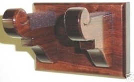 Walnut Wood Guitar Hanger Classy Wall Mount Display - $465.54 MXN