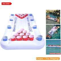 Gopong 6ft Inflatable Beer Pong Lounge with Cup Holders - Fun Pool Party - $84.10