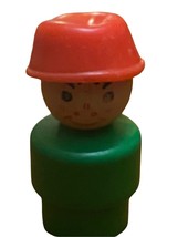 Vintage Fisher Price Little People Boy Red Hat Green Body - $6.92