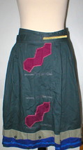 NWT Womens New Designer Isabela Capeto Handmade Skirt 31 X 24 Green Sequ... - £748.90 GBP