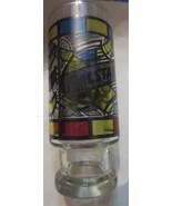 Falstaff Beer Glass Stained Glass Style Pedestal 6.5&quot; Tall 14oz - £11.75 GBP