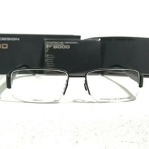 Porsche Design Eyeglasses Frames P8203 B Black Rectangular Half Rim 54-17-140 - £66.57 GBP