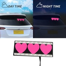 JDM Heart Shape Car Sticker Decal Back / Front / Rear Window Signal Light Pink - £11.85 GBP