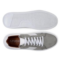 Belvedere Sneaker Suede Leather Olivier Pewter White  Shoes image 6