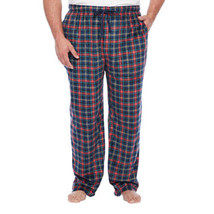 Foundry Men&#39;s Big &amp; Tall Sleep Lounge Pants 2XLT Red Navy Plaid Microfleece NEW - £17.35 GBP