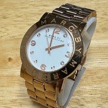 Marc Jacobs Quartz Watch MBM3077 Unisex Rose Gold Tone Steel New Battery 6.5" - $33.24