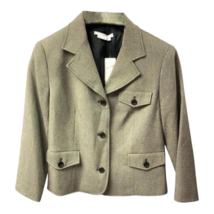 To The Max Womens Blazer Jacket Gray Waist Length Button Up Collar 12 New - £18.00 GBP
