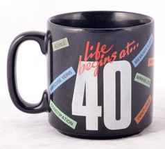 &quot;Life begins at... 40&quot; Coffee Mug funny design for aging person 40th bir... - £5.89 GBP