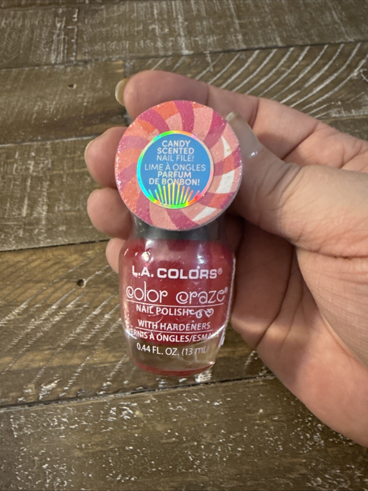 L.A. Colors Color Craze Nail Polish With Nail File Gummy Yummy - $7.80