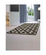 9 x 12 ft. Hand Tufted Wool Geometric Rectangle Area Rug, Beige &amp; Black - €463,54 EUR