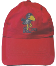 kansas jayhawks vault 1912 logo red strapback adjustable hat by sportsman - $282.47 MXN